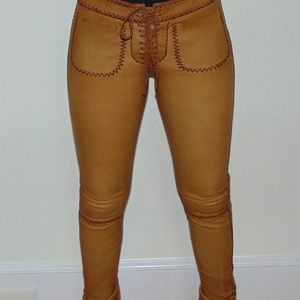 Tan Leather Pants Ralph Lauren